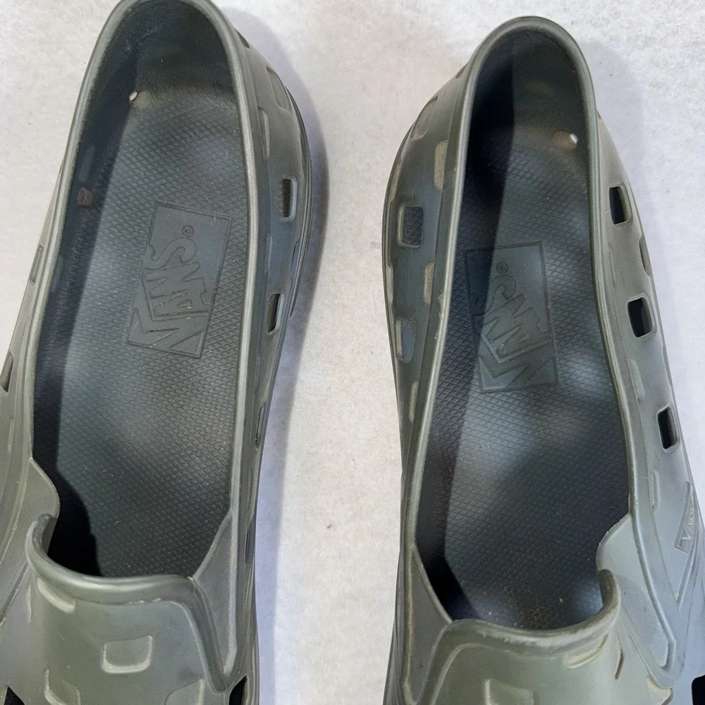 Vans Slip On Shoes Men's US 13‎ Olive Green Rubber Clogs